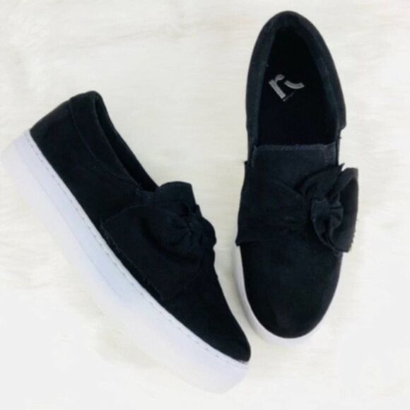 REPORT Black Bow Slip-On Sneakers  - Picture 1 of 6